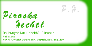 piroska hechtl business card